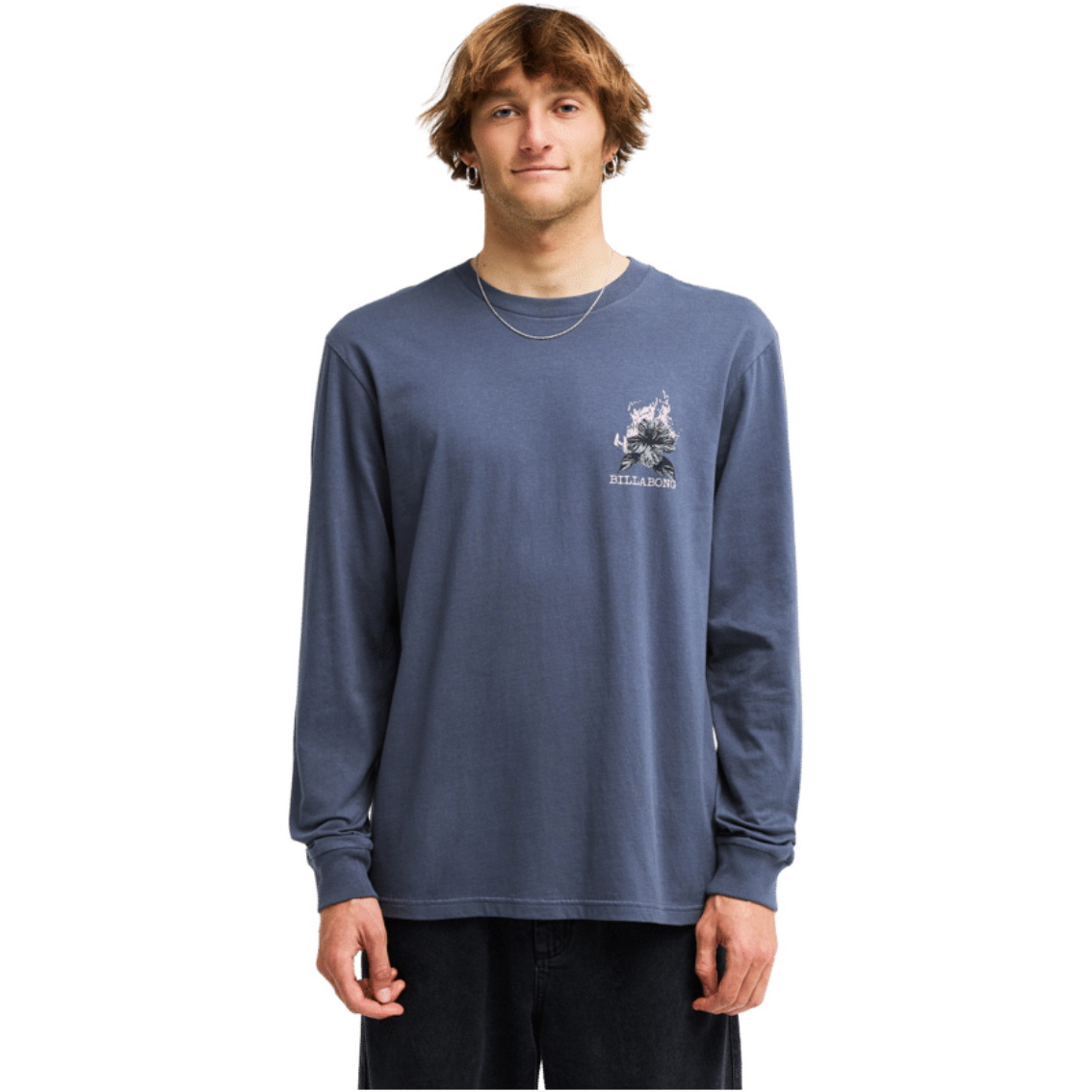2026 Billabong Mens Retro Poster Long Sleeve T-Shirt EBYZT00615 - Ombre Blue